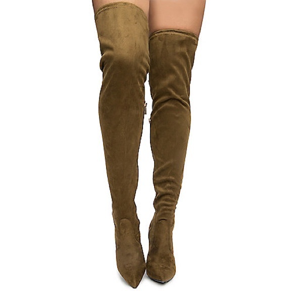 Olive Thigh High Boots | Make A Offer - Picture 5 of 6